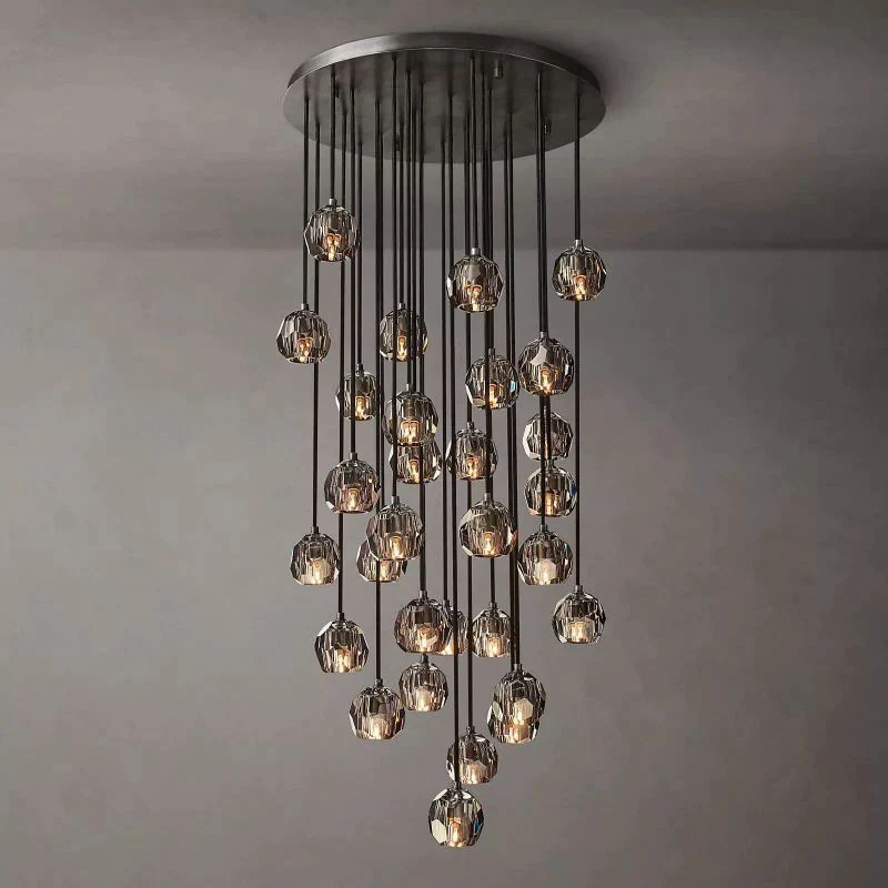 Boulle Round Chandelier 30"