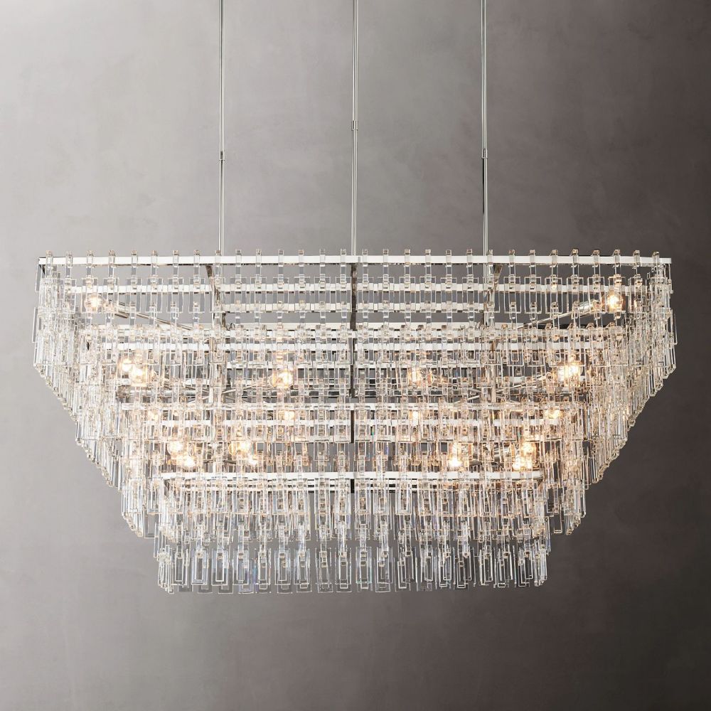 Marvion Tiered Rectangle Chandelier 72"