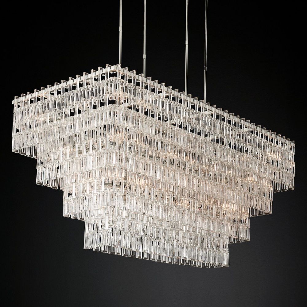 Marvion Tiered Rectangle Chandelier 72"