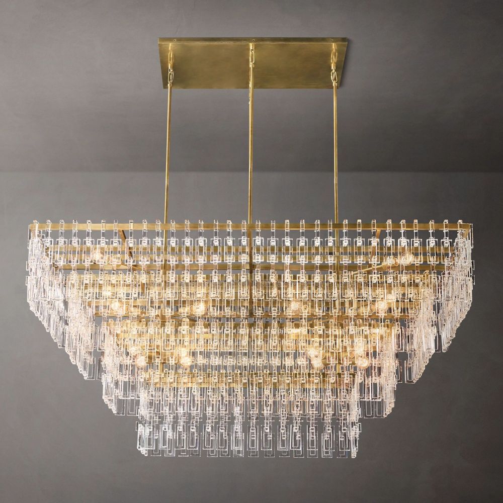 Marvion Tiered Rectangle Chandelier 72"