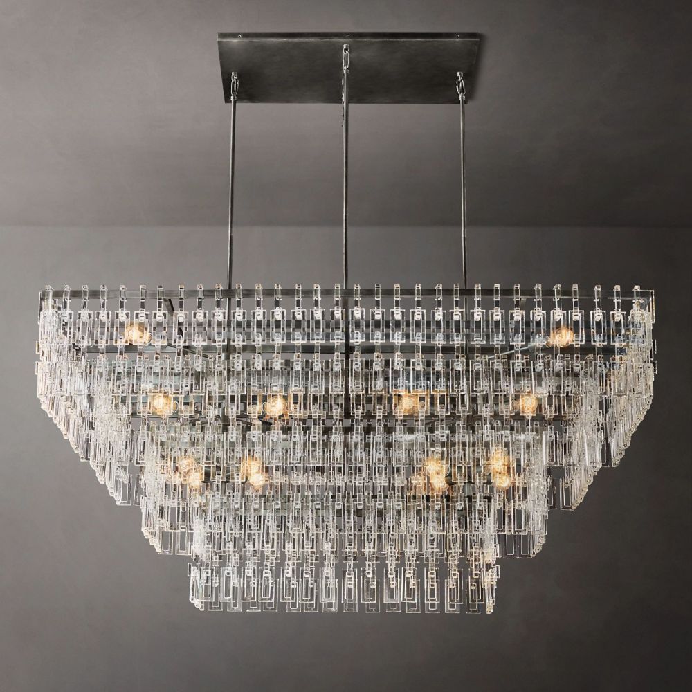 Marvion Tiered Rectangle Chandelier 72"