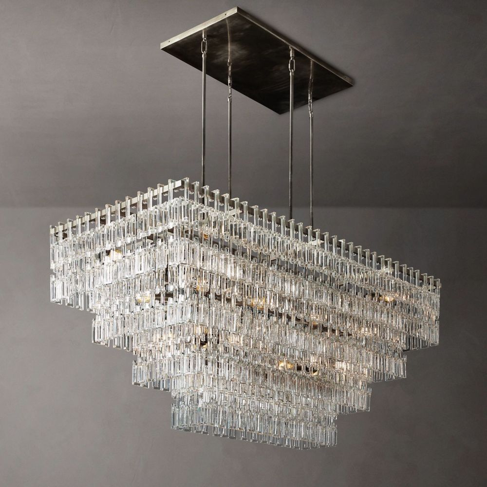 Marvion Tiered Rectangle Chandelier 72"