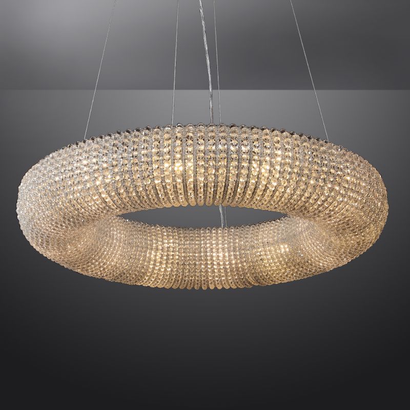 Halo Crystal Round Chandelier 59"