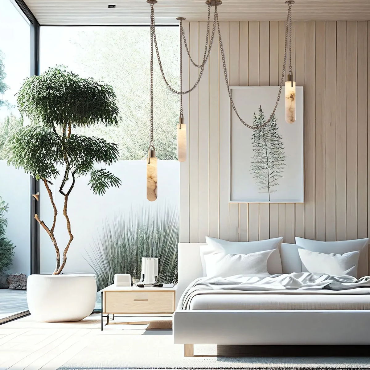 Alabaster 1 Light Pendant Light