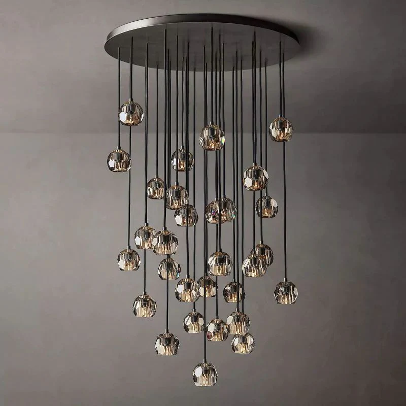 Boulle Round Chandelier 40"