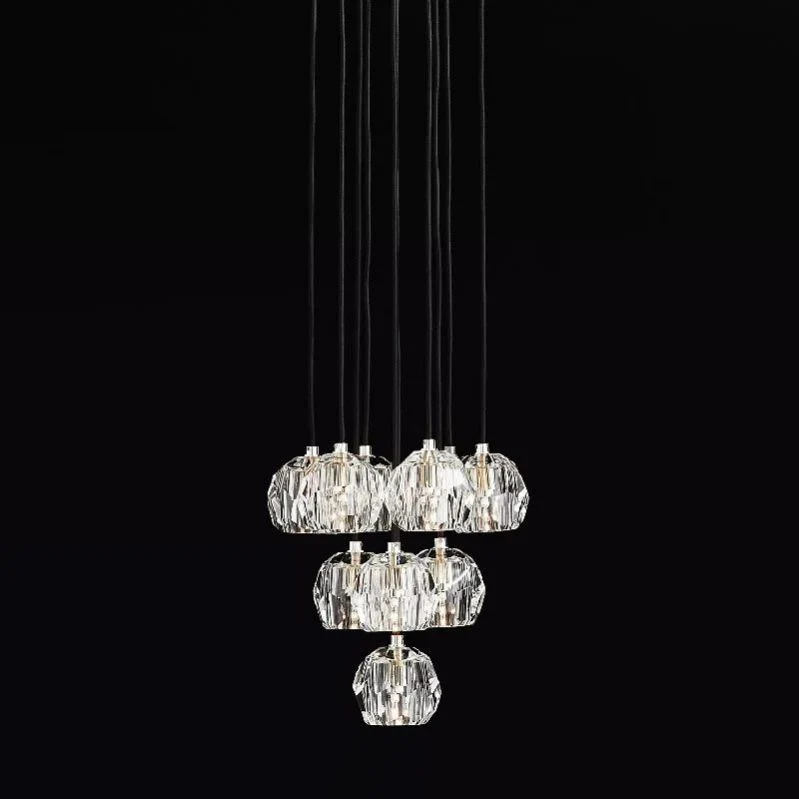 Boulle Round Cluster Chandelier 14"
