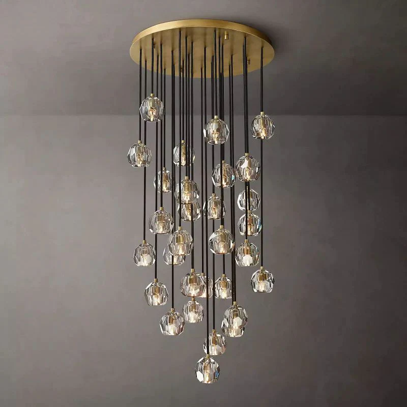Boulle Round Chandelier 30"