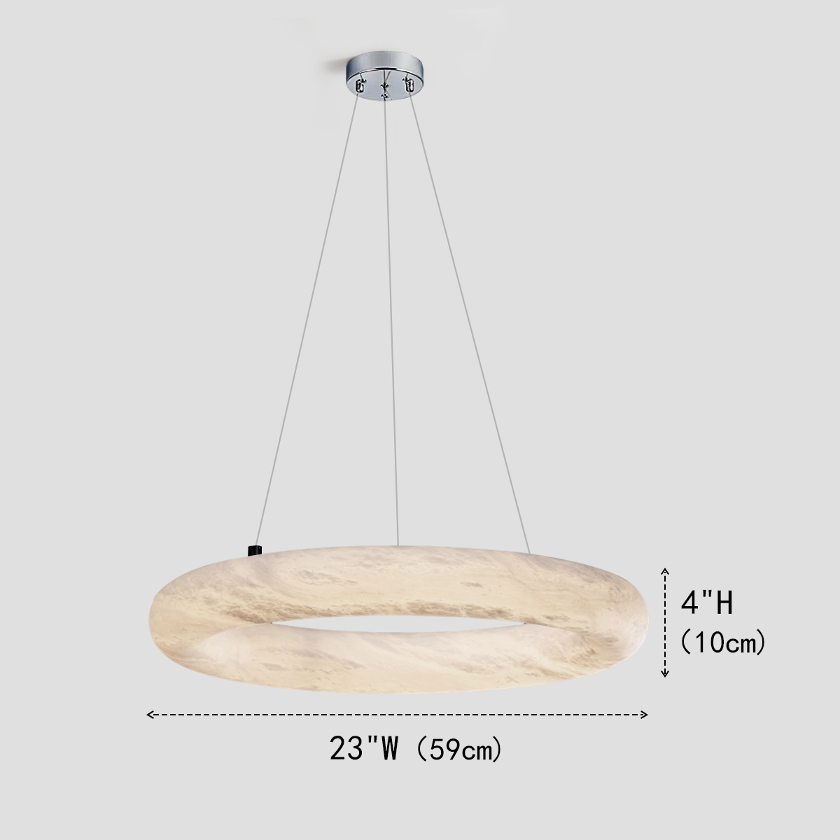 Alabaster Round Ring Chandelier