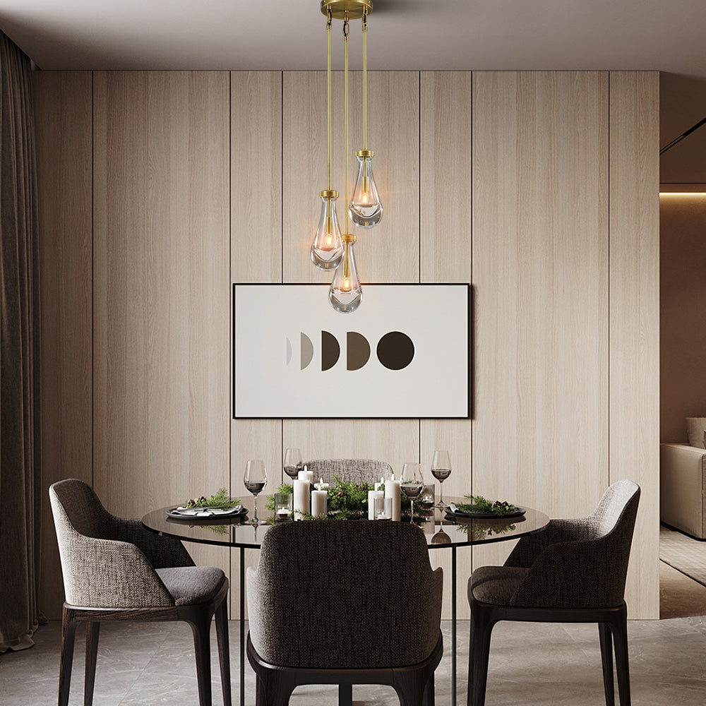 Raindrop Round Chandelier 8"