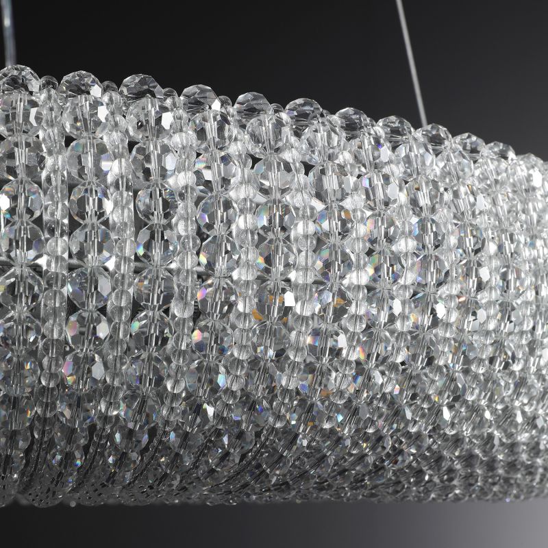 Halo Crystal Round Chandelier 41"