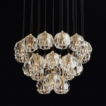 Boulle Round Cluster Chandelier 24"