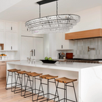 Ghiaccio Glass Oval Chandelier