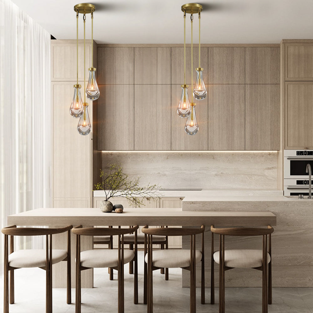 Raindrop Round Chandelier 8"