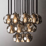 Boulle Round Cluster Chandelier 19"