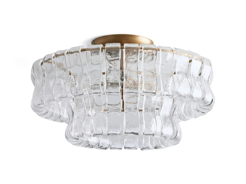 Ghiaccio Glass Flush Mount