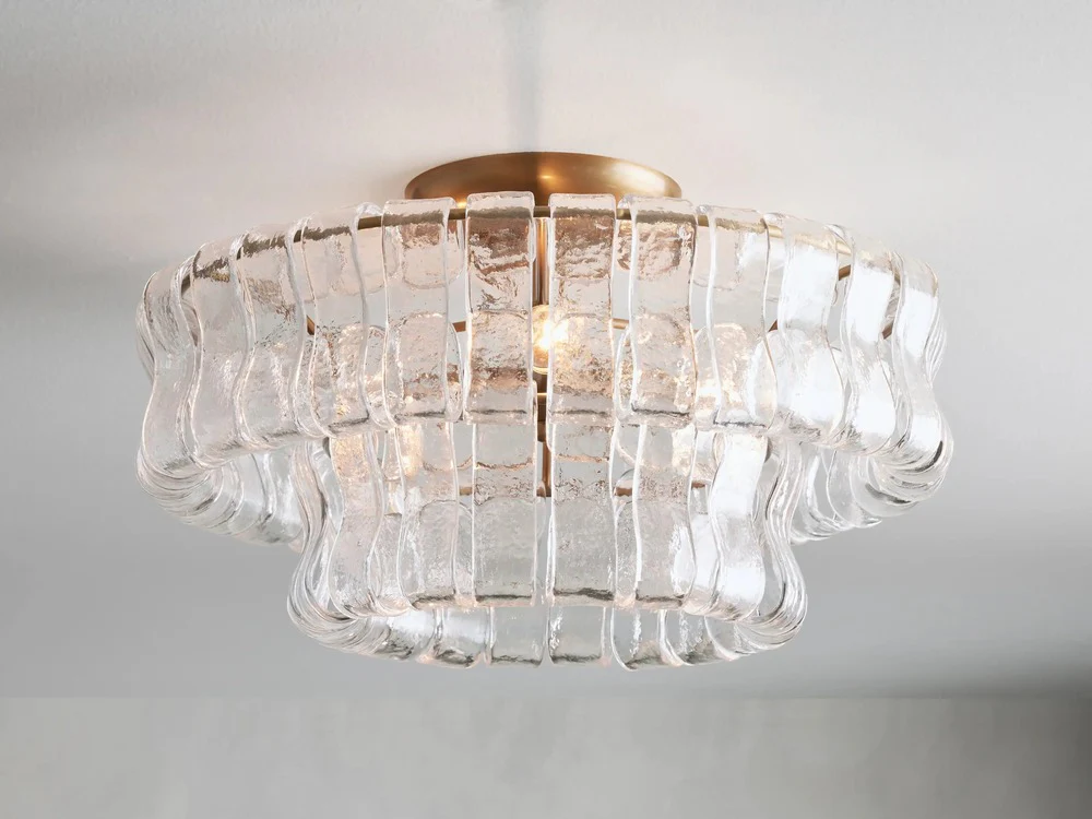 Ghiaccio Glass Flush Mount