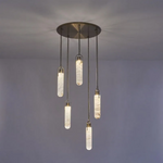 Alabaster 5 Lights Cluster Round Chandelier