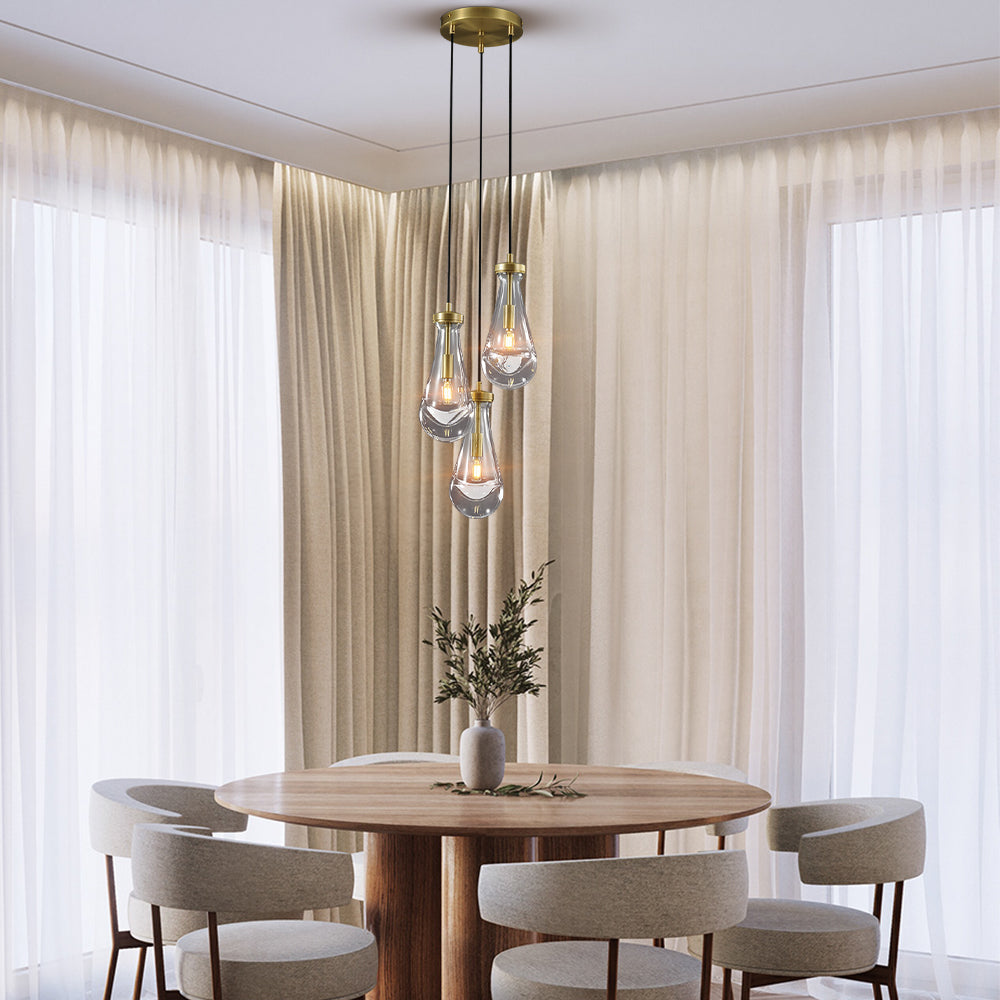 Raindrop Round Chandelier 8"