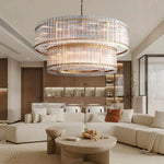 Sanrico Glass Two-Tier Round Chandelier 60"