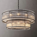 Sanrico Glass Two-Tier Round Chandelier 60"