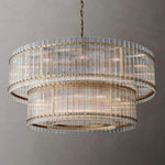 Sanrico Glass Two-Tier Round Chandelier 60"