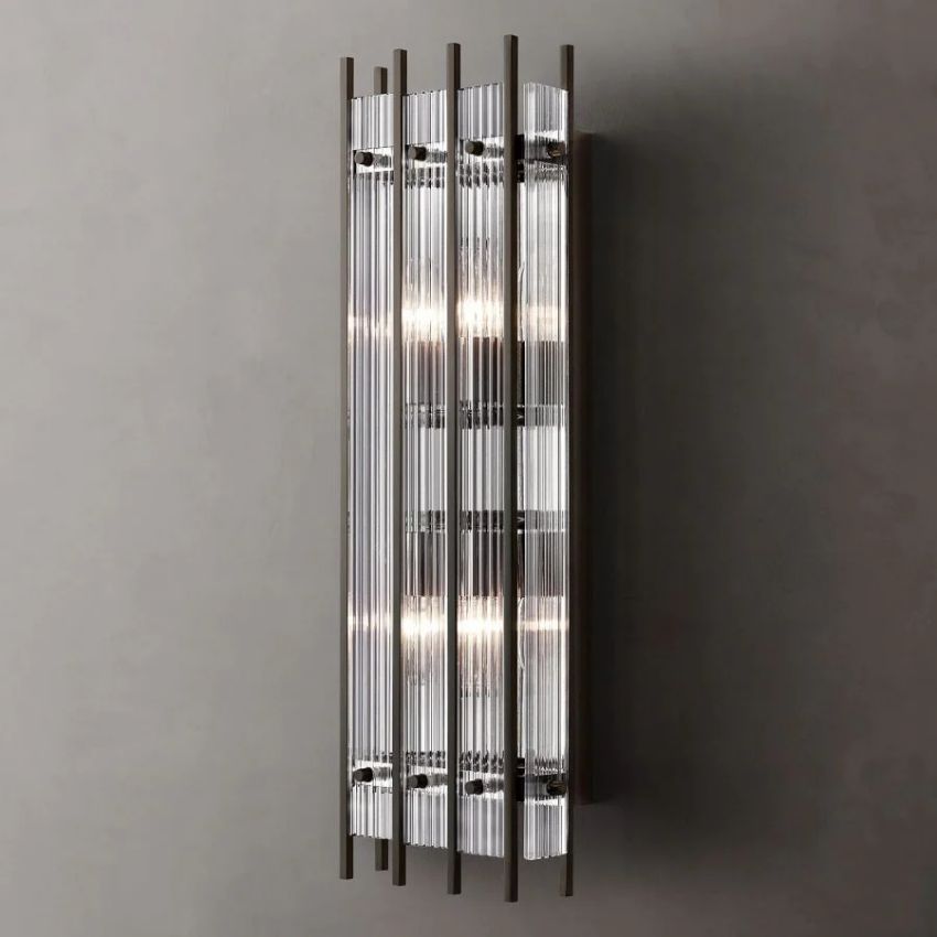 Sanrico Glass Rectangle Wall Sconce