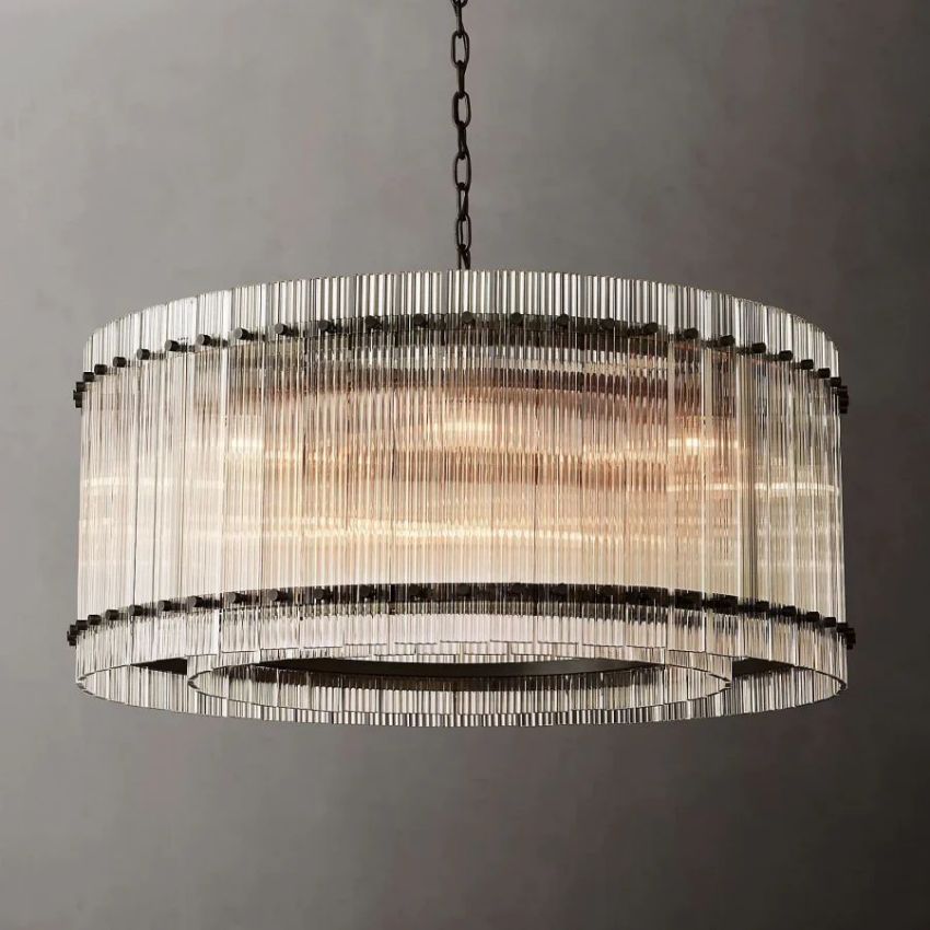 Sanrico Glass Round Chandelier 37"