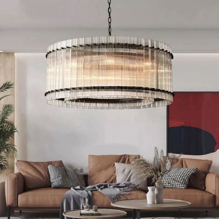 Sanrico Glass Round Chandelier 37"