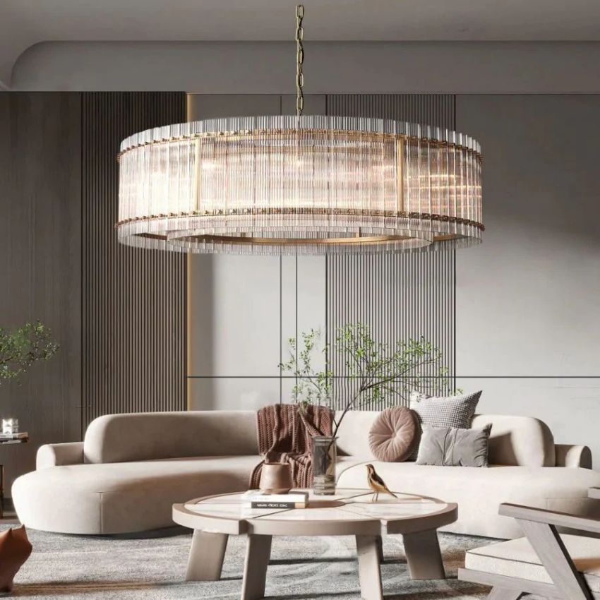 Sanrico Glass Round Chandelier 37"