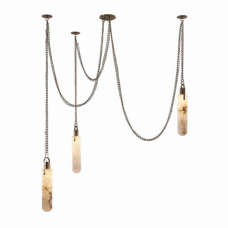 Alabaster 5 Light LED Multi-Drop Pendant