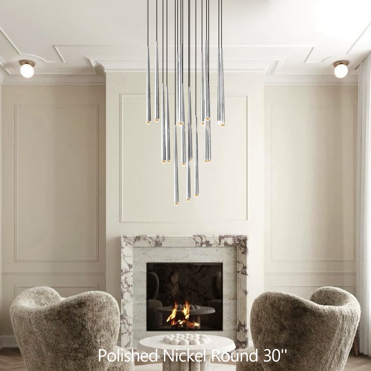 Alarico Round Chandelier 30"