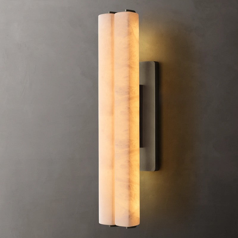 Astrelle Alabaster Double Wall Sconce