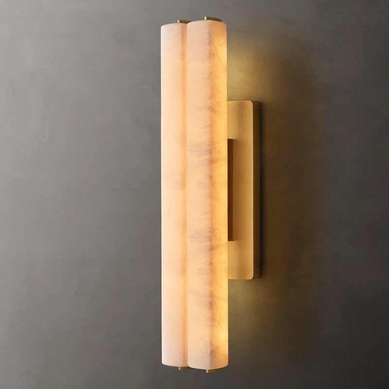Astrelle Alabaster Double Wall Sconce