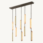 Astrelle Alabaster Linear Chandelier 54"