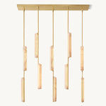 Astrelle Alabaster Linear Chandelier 54"