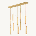 Astrelle Alabaster Linear Chandelier 54"