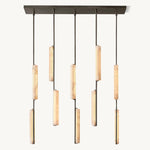 Astrelle Alabaster Linear Chandelier 54"
