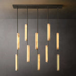 Astrelle Alabaster Linear Chandelier 54"