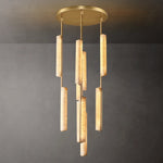 Astrelle Alabaster Round Chandelier 24"