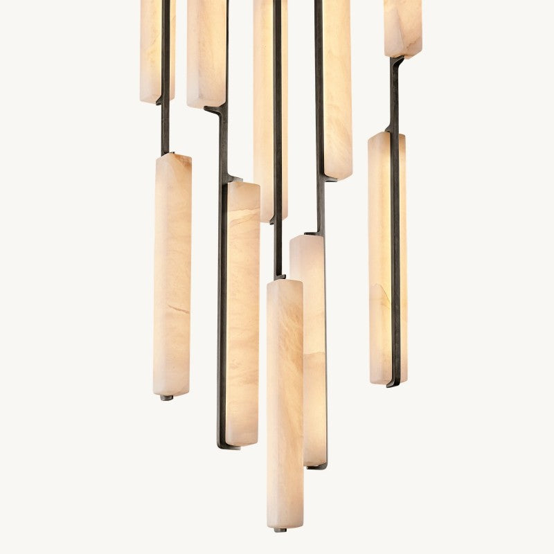 Astrelle Alabaster Round Chandelier 24"