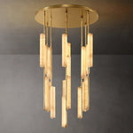 Astrelle Alabaster Round Chandelier 40"