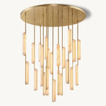 Astrelle Alabaster Round Chandelier 56"