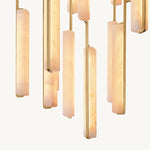 Astrelle Alabaster Round Chandelier 56"