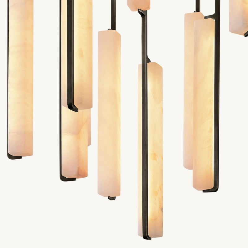Astrelle Alabaster Round Chandelier 56"