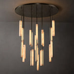 Astrelle Alabaster Round Chandelier 56"