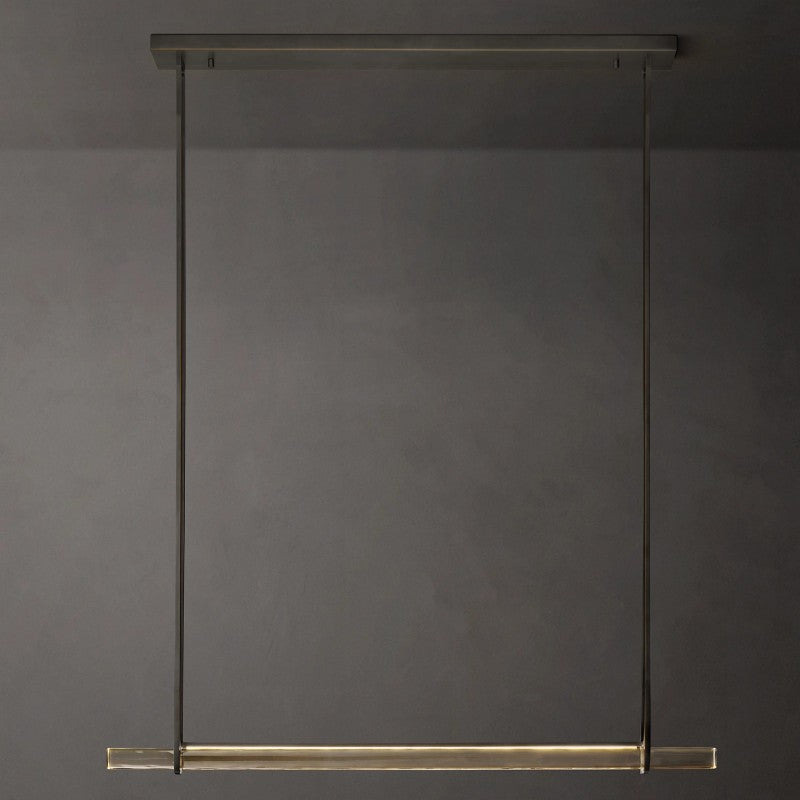 Astrelle Crystal Single Bar Linear Chandelier 60"