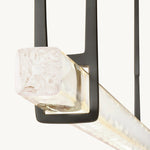 Astrelle Crystal Single Bar Linear Chandelier 60"