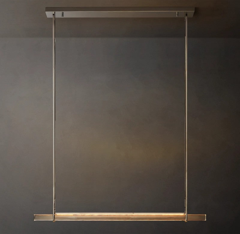 Astrelle Crystal Single Bar Linear Chandelier 60"
