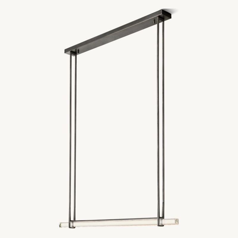 Astrelle Crystal Single Bar Linear Chandelier 60"
