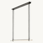 Astrelle Crystal Single Bar Linear Chandelier 60"